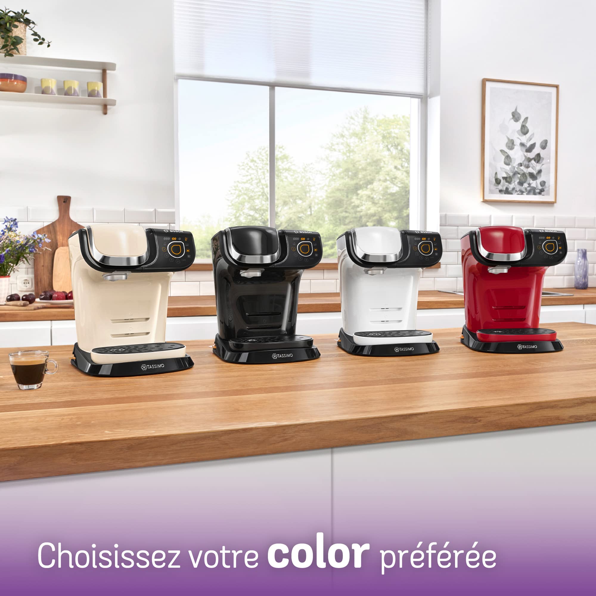 Tassimo My Way Machine à Café, tas6503, plus de 40 boissons chaudes, OneTouch, rouge