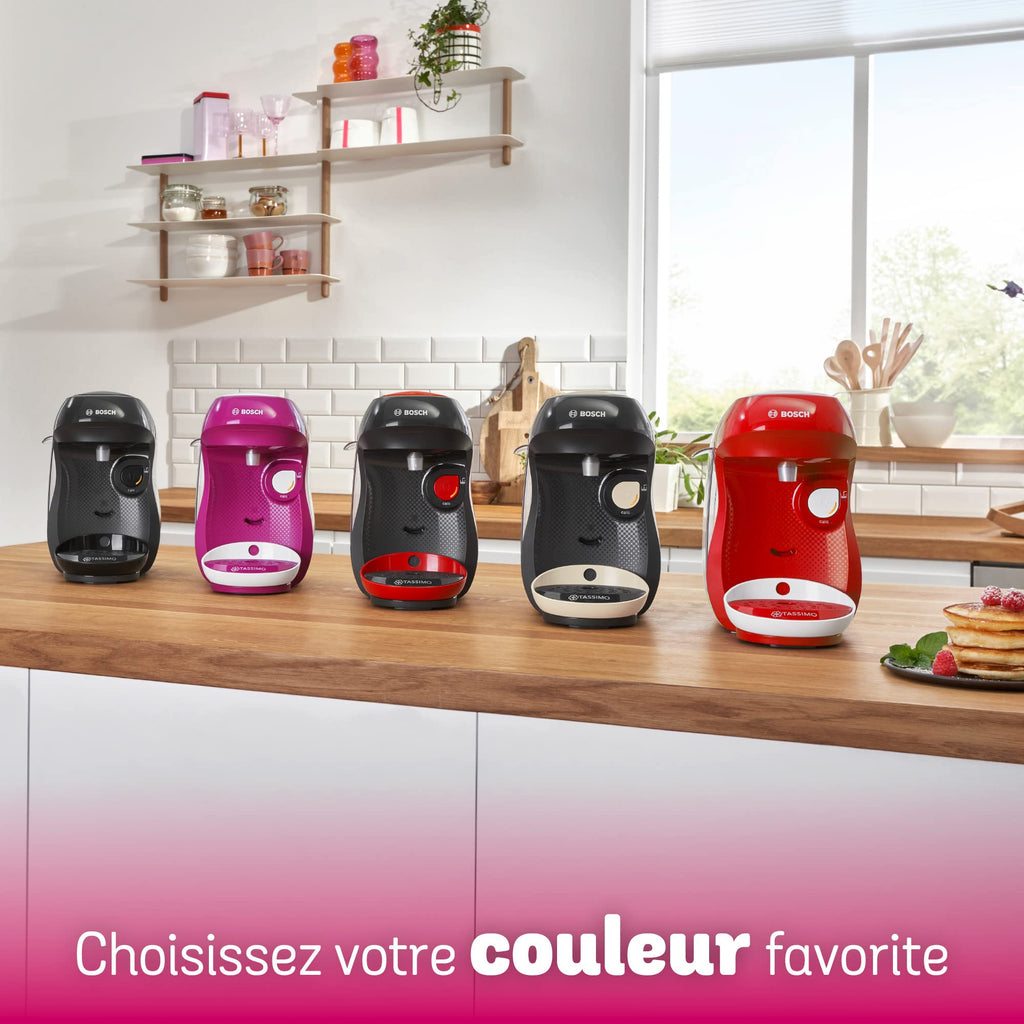 Machine à Café Tassimo Happy, tas1001, OneTouch, violet & blanc